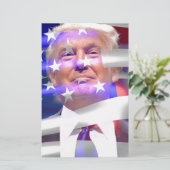 donald trump american flag briefpapier (Staand voorkant)