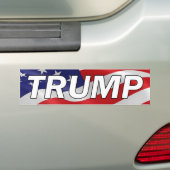DONALD TRUMP American Flag Bumpersticker #MAGA (Op auto)