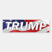 DONALD TRUMP American Flag Bumpersticker #MAGA