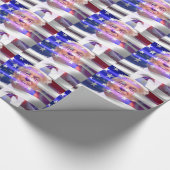 donald trump american flag cadeaupapier (Hoek)