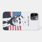 Donald Trump American Flag Custom Text | Blauw Case-Mate iPhone Case (Achterkant (horizontaal))