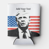 Donald Trump American Flag Custom Text Blikjeskoeler (Voorkant)
