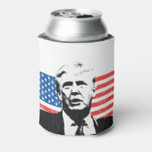 Donald Trump American Flag Custom Text Blikjeskoeler (Blikje Achterkant)