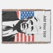 Donald Trump American Flag Custom Text Deken (Voorkant)