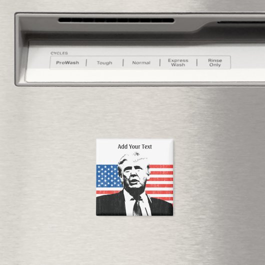 Donald Trump American Flag Custom Text Magneet (Insitu (Vaatwasser))