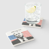 Donald Trump American Flag Custom Text Stenen Onderzetter (Zijkant)