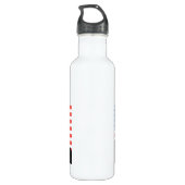 Donald Trump American Flag Custom Text Waterfles (Achterkant)