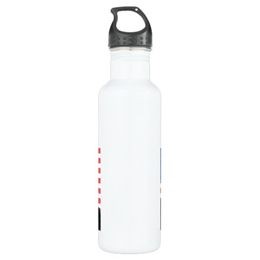 Donald Trump American Flag Custom Text Waterfles (Achterkant)