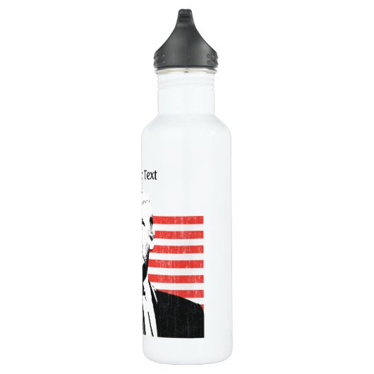 Donald Trump American Flag Custom Text Waterfles (Rechts)