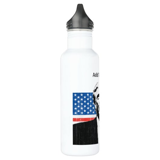 Donald Trump American Flag Custom Text Waterfles (Links)