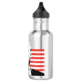 Donald Trump American Flag Custom Text Waterfles (Rechts)
