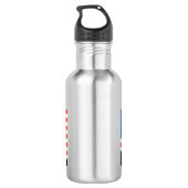 Donald Trump American Flag Custom Text Waterfles (Achterkant)