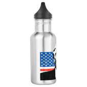 Donald Trump American Flag Custom Text Waterfles (Links)