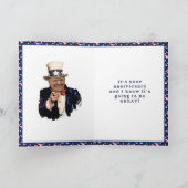 DONALD TRUMP AMERICAN FLAG JUBILEUM KAART (Binnen)