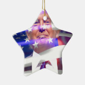 donald trump american flag keramisch ornament (Rechts)