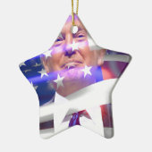 donald trump american flag keramisch ornament (Links)