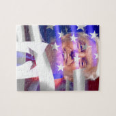 donald trump american flag legpuzzel (Horizontaal)