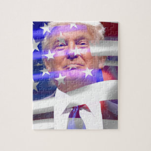 donald trump american flag legpuzzel