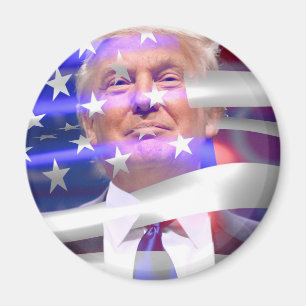 donald trump american flag magneet