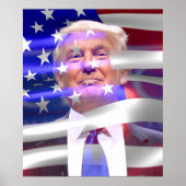 Donald Trump American Flag Poster (Voorkant)