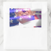 donald trump american flag rechthoekige sticker (Tas)