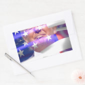 donald trump american flag rechthoekige sticker (Envelop)