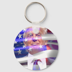 donald trump american flag sleutelhanger