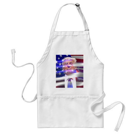 donald trump american flag standaard schort (Voorkant)