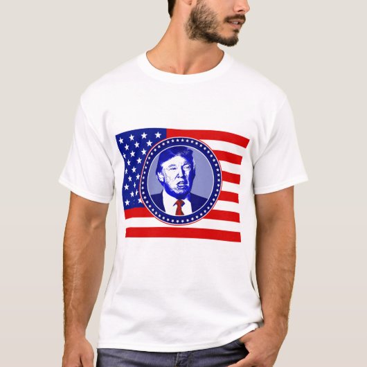 donald trump american flag t-shirt (Voorkant)