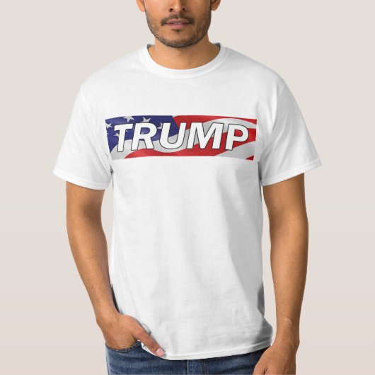Donald TRUMP American Flag T-Shirt #MAGA (Voorkant)