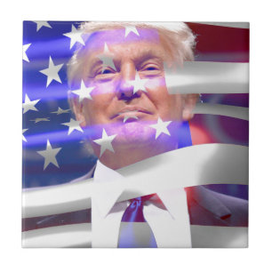 donald trump american flag tegeltje