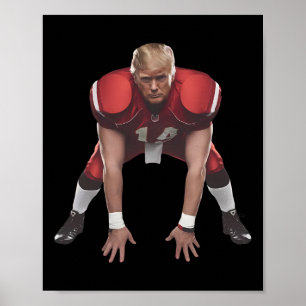 Donald Trump American Footbyll President 2024 Poster