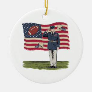 Donald Trump Amerikaans Football President 2025 Keramisch Ornament