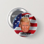 Donald Trump - Amerikaans President 2028 Ronde Button 5,7 Cm (Voorkant /achterkant)
