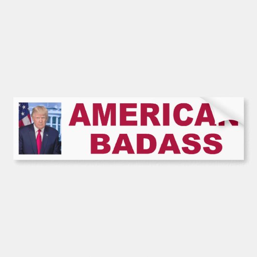 Donald Trump Amerikaanse Badass 2020 Bumpersticker (Voorkant)