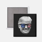 Donald Trump Amerikaanse vlag 4 juli Magneet (Voorkant / Achterkant)