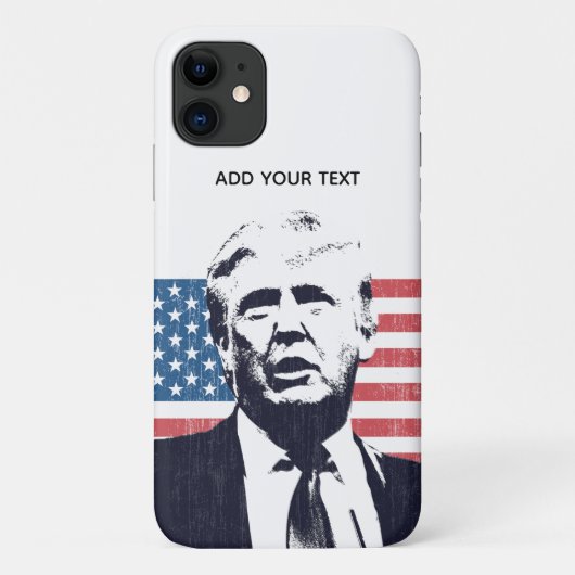 Donald Trump Amerikaanse Vlag Aangepaste Tekst | B Case-Mate iPhone Case (Achterkant)