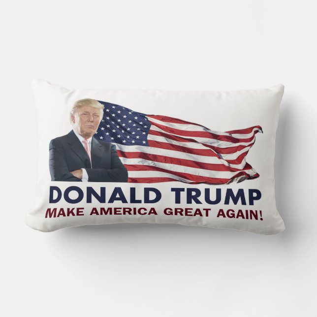 Donald Trump Amerikaanse vlag Kussen (Voorkant)