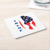 Donald Trump Amerikaanse vlag Pop Art Kartonnen Onderzetters (Schuin)