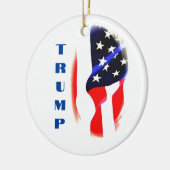 Donald Trump Amerikaanse vlag Pop Art Keramisch Ornament (Links)