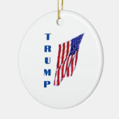 Donald Trump Amerikaanse vlag Pop Art Keramisch Ornament (Links)