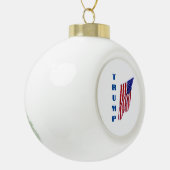 Donald Trump Amerikaanse vlag Pop Art Keramische Bal Ornament (Links)