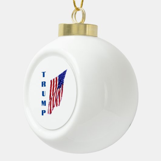 Donald Trump Amerikaanse vlag Pop Art Keramische Bal Ornament (Rechts)