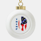 Donald Trump Amerikaanse vlag Pop Art Keramische Bal Ornament (Voorkant)