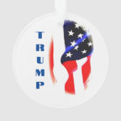 Donald Trump Amerikaanse vlag Pop Art Ornament (achterkant)