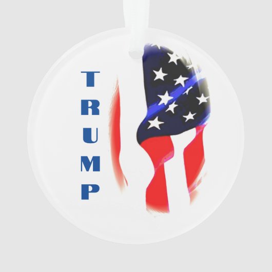Donald Trump Amerikaanse vlag Pop Art Ornament (achterkant)
