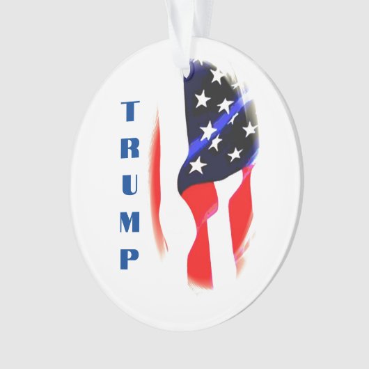 Donald Trump Amerikaanse vlag Pop Art Ornament (voorkant)