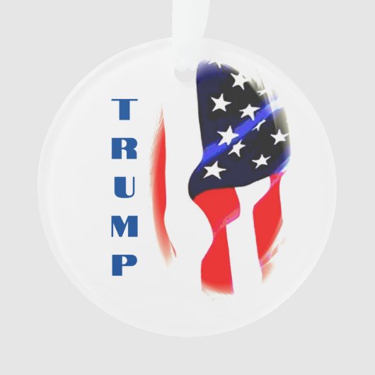 Donald Trump Amerikaanse vlag Pop Art Ornament (voorkant)