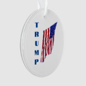Donald Trump Amerikaanse vlag Pop Art Ornament (voorkant)