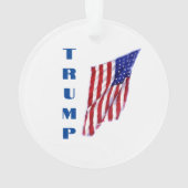 Donald Trump Amerikaanse vlag Pop Art Ornament (achterkant)